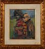 MINO MACCARI (1898 - 1989) - L'approccio Oil on canvas laid down on cardboard 
35 x 30 cm 
Signed Image - 2