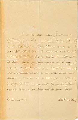 Carlo Alberto di Savoia - Lettera indirizzata alla principessa di Beauffremont - Carlo 