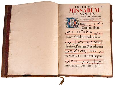 Antifonario - Proprium missarum de sanctis - Antifonario - Proprium missarum de sanctis Secolo 