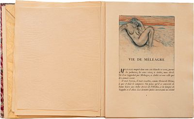 Pierre Louys - Les poesies de Meleagre. Illustr&eacute; de quinze eaux-fortes originales en couleurs par E. Chimot