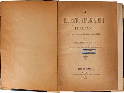 Amat di San Filippo Pietro - Gli illustri viaggiatori italiani. Con una antologia dei loro scritti - 