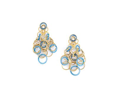 Buccellati, orecchini in oro e calcedonio. Collezione Hawaii - Buccellati, orecchini in oro e 