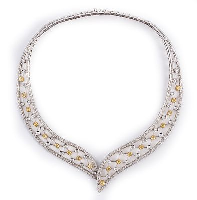 Damiani, collana in oro e diamanti, collezione Rete, anni 2000 - Damiani, collana in oro e 