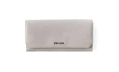 Portafoglio - PRADA Portafoglio In pelle e dettagli in metallo argento 19 x 9 x 2,5 cm Corredata 