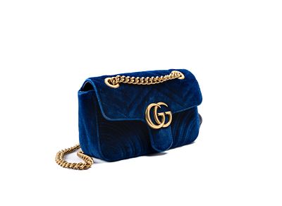 Borsa GG Marmont piccola - GUCCI Borsa GG Marmont piccola In velluto e dettagli in metallo dorato 