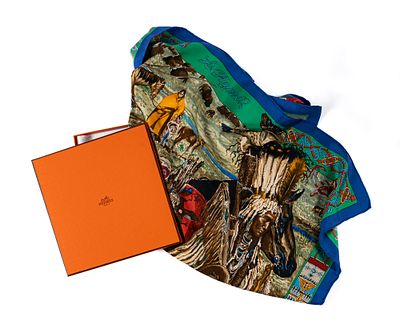 Foulard 'Les Cheyennes' o 'Les Plumes de l'Ouest' - Herm&egrave;s Foulard 'Les Cheyennes' o 'Les Plumes 