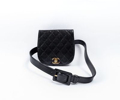 Marsupio Vintage - CHANEL Marsupio Vintage 1989-1991 In pelle caviale matelass&eacute; e dettagli in 