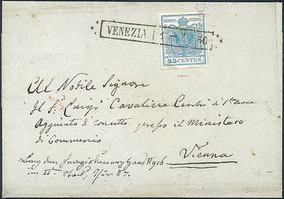 Antichi Stati Italiani - Lombardo Veneto - Lettera da Venezia (R50 P.ti 5) - Antichi Stati 