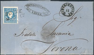 Antichi Stati Italiani - Lombardo Veneto - Lettera da Udine del 29.12.1862 - Antichi Stati 