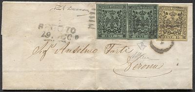 Antichi Stati Italiani - Ducato di Modena - Letterina (8 + 8g + 3) - Antichi Stati Italiani - 