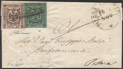 Antichi Stati Italiani - Ducato di Modena - Letterina (9g + 1) - Antichi Stati Italiani - Ducato 