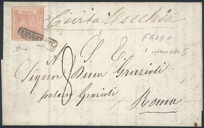 Antichi Stati Italiani - Napoli - Frode postale - Modulo affrancato con esemplare del 1 grana (3) - 