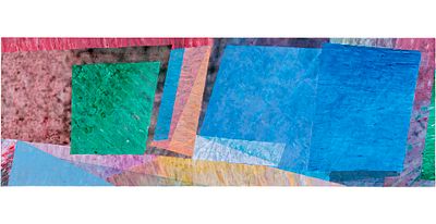 Approdo - VITTORIO MATINO (1943 - 2022) Approdo 1990 Acrilico su tela applicata su tavola 19 x 55 