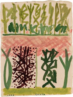 Senza titolo - RICCARDO LICATA (1929 - 2014) Senza titolo 2000 Acquerello su carta 16 x 13 cm 