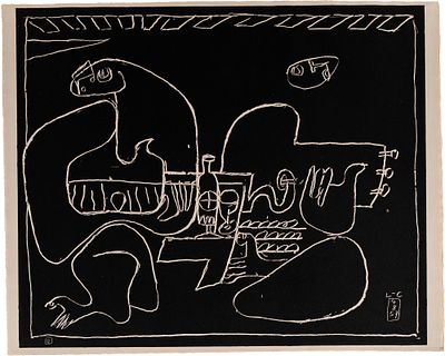 Deux musiciennes - LE CORBUSIER (1887 - 1965) Deux musiciennes 1957 Litografia in 125 esemplari 