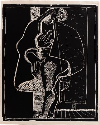 ...apparue devant la porte - LE CORBUSIER (1887 - 1965) ...apparue devant la porte 1957 Litografia 
