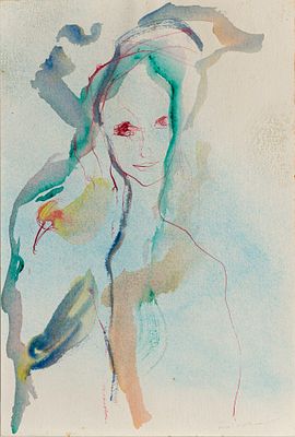 Senza titolo - ERNESTO TRECCANI (1920 - 2009) Senza titolo Tecnica mista su carta 46 x 31 cm 