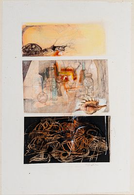 Senza titolo - GIACOMO SOFFIANTINO (1929 - 2013) Senza titolo Tecnica mista su carta applicata su 