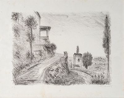 Paesaggio - MICHELE CASCELLA (1892 - 1989) Paesaggio Litografia, es. II/X 47 x 57 cm Firmata a 