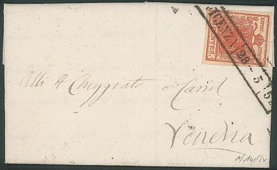 Antichi Stati Italiani - Lombardo Veneto - 1853/1859 - Insieme di cinque lettere - Antichi Stati 
