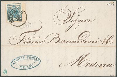 Antichi Stati Italiani - Lombardo Veneto - Lettera affrancata con 45 cent (10) - Antichi Stati 