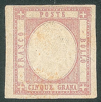 Antichi Stati Italiani - Province Napoletane - 1861 - 5 grana lilla (21c) - Antichi Stati Italiani 