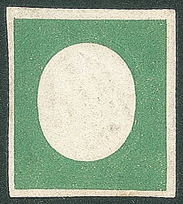 Antichi Stati Italiani - Sardegna - 1854 - Non Emesso - 5 cent verde oliva scuro (10) - Antichi 