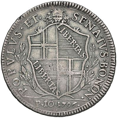 BOLOGNA - Governo Popolare (1796-1797) - BOLOGNA - Governo Popolare (1796-1797) Scudo da 10 paoli 