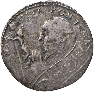FERRARA – Clemente VIII (1592-1605) - FERRARA – Clemente VIII (1592-1605) Testone 1598 – Muntoni 