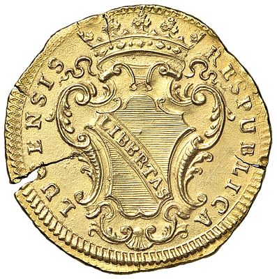 LUCCA – Repubblica (1369-1799) - LUCCA – Repubblica (1369-1799) Doppia 1758 – MIR 841 AU g 5,62 