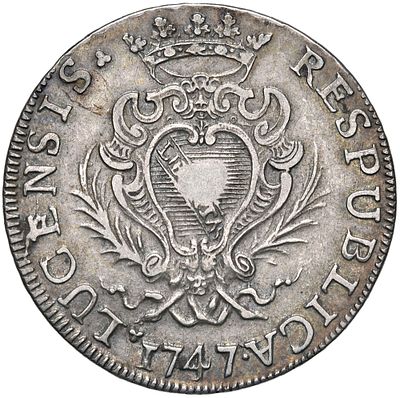 LUCCA – Repubblica (1369-1799) - LUCCA – Repubblica (1369-1799) Scudo 1747 – MIR 237/7 AG g 26,09 