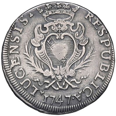LUCCA – Repubblica (1369-1799) - LUCCA – Repubblica (1369-1799) Scudo 1747 – MIR 237/7 AG g 26,51 BB