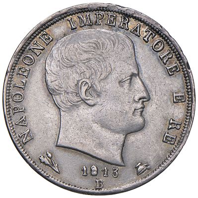 MILANO – Napoleone I (1805-1814) - MILANO – Napoleone I (1805-1814) 2 Lire 1813 puntali sagomati - 