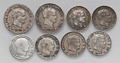 MILANO – Napoleone I (1805-1814) - MILANO – Napoleone I (1805-1814) Lotto di otto monete: 10 Soldi 