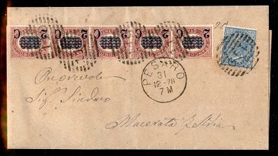 Regno - Vittorio Emanuele II - Regno - Vittorio Emanuele II Lettera con 10 cent V. Em, III pi&ugrave; 