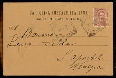 Regno - Umberto I - Regno - Umberto I 10 cent Umberto (60) su cartolina postale da Milano a 