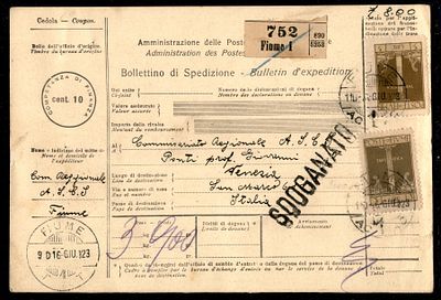 Occupazioni I guerra mondiale - Fiume - Occupazioni I guerra mondiale - Fiume Bollettino per 