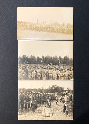 Русский экспедиционный корпус в Шампани: революция 1917 г. 
Три фото: 
10,5 х 7,5 (2) 
10,5 х 6