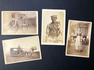 Картины русской жизни: 
- извозчик, пролётка 
- линейка 
- трубочист 
- девица в нарядном 