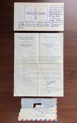 [NAPOLEONICA TUROVEROVIANA] 
Письмо к Туроверову от Альфреда Мари, директора юбилейной выставки, 