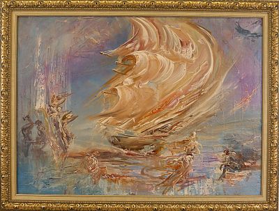 Матвеев И.А. " Корабль " 1997г.
холст, масло. Игорь Матвеев (род.1959) - Художник работает в 