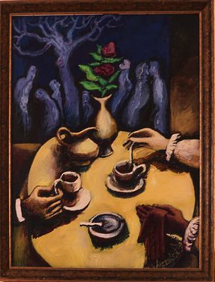 Айзенштат А. (Aizenshtat A ) Израиль " За столиком" 2003г
холст, масло. Александр Айзенштат 