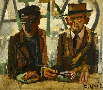 Фербер Л.(Ferber Y) Израиль " Ужин с колбасой "
холст, масло. Леонид Григорьевич (Йегуда) Фербер 