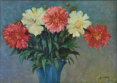 Мамонтов А.П. "Пионы" 2002г.
холст, масло. Александр Павлович Мамонтов (1928–2013) — живописец 