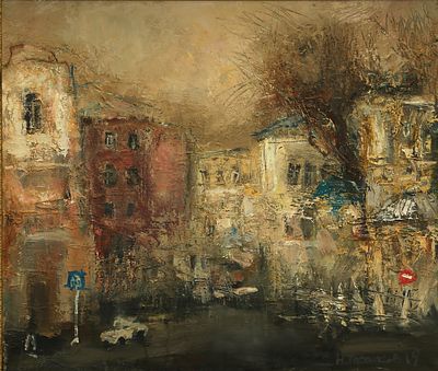 Тесенков Н.И. "Товарищевский переулок" 2019г.
холст, масло. Тесенков Николай Иванович 