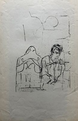 [Архив Герты Неменовой] Неменова Г.М. «Актер Рахленко», 1950-е гг. Бумага, автолитография. 