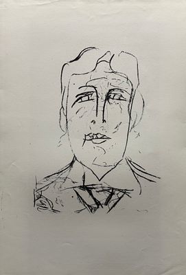 [Архив Герты Неменовой] Неменова Г.М. «О. Уайльд», 1960-е гг. Бумага, автолитография. Размер: 