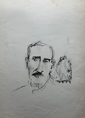 [Архив Герты Неменовой] Неменова Г.М. «А. Грин», 1960-е гг. Бумага, автолитография. Размер: 57 