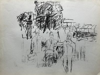 [Архив Герты Неменовой] Неменова Г.М. «Прогулка по городу», 1960-е гг. Бумага, автолитография. 