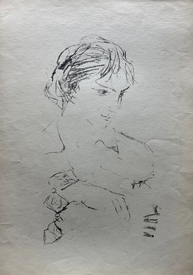 [Архив Герты Неменовой] Неменова Г.М. «Аня Каминская», 1957 г.. Бумага, автолитография. Размер: 